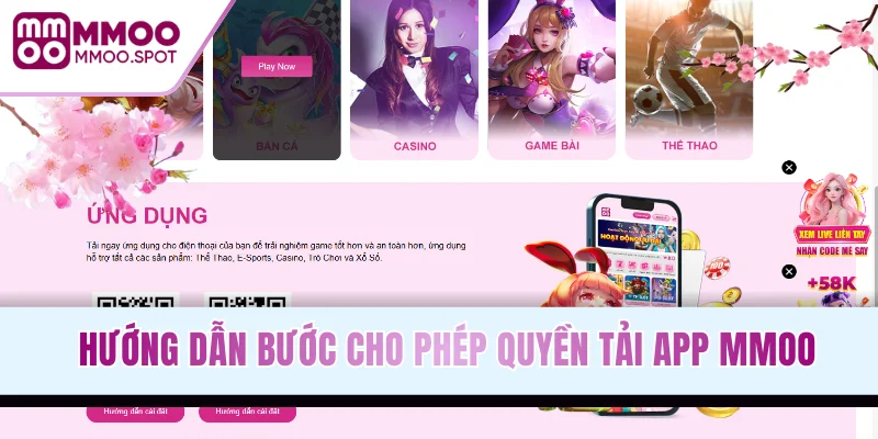 Hướng dẫn bước cho phép quyền tải app MMOO